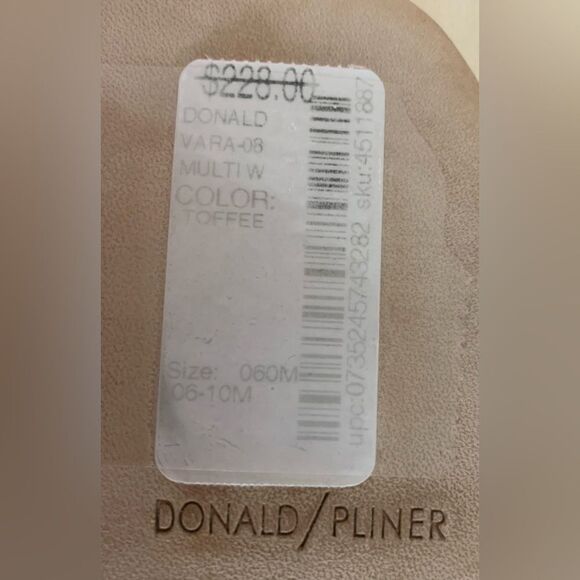 NWT - DONALD PLINER 'VARA' WOVEN LEATHER SANDAL WITH WOODEN HEEL - SIZE 6 - Picture 16 of 16